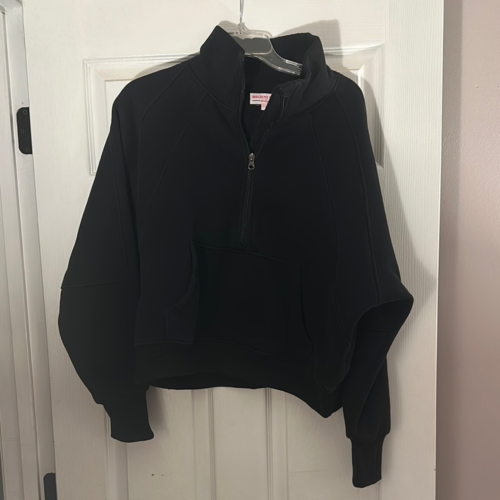 Black Half-Zip Women's Hoodie